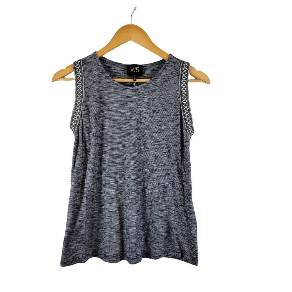 W5 blue nautical style womans Tank Top size small